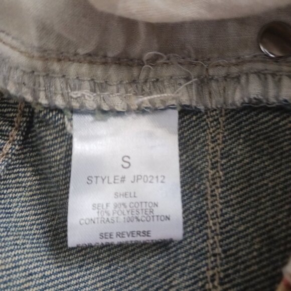 Oli & Hali Dawn Patchwork Wide Straight Jeans Size Small Mixed Media, Retro Edgy - Picture 15 of 16